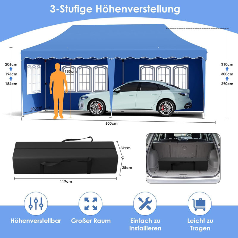 6m x 3m Iron Gazebo