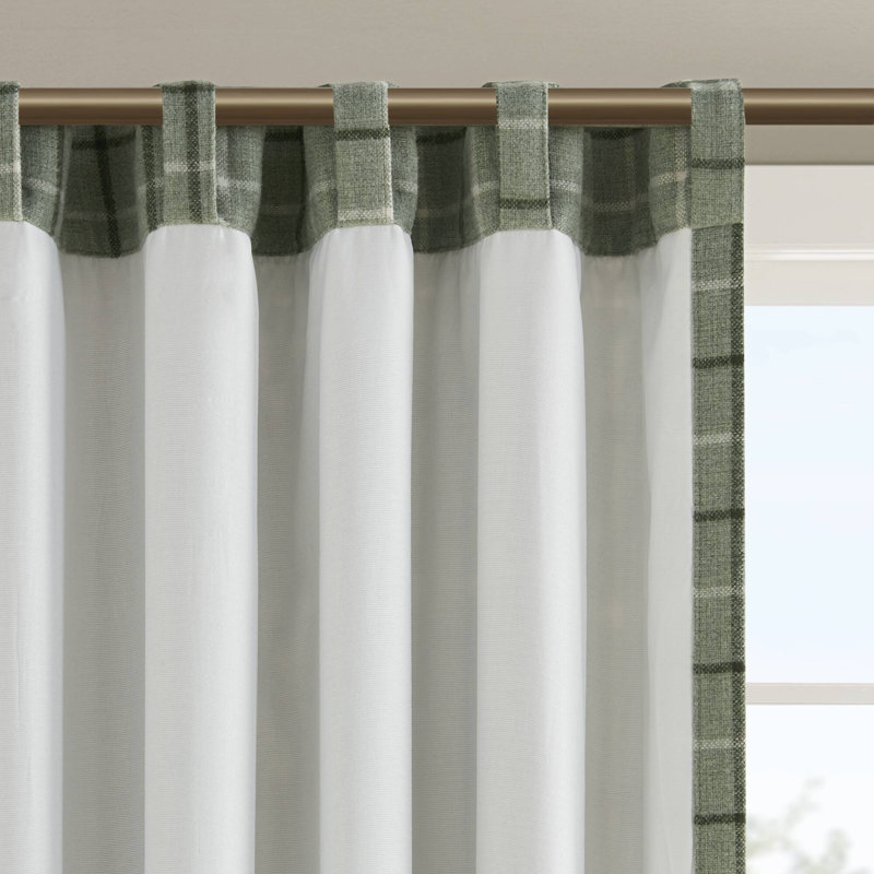 Panneau de rideau simple occultant et isolant en molleton 50 x 95 po Anaheim, Vert, L 50 po x L 95 po