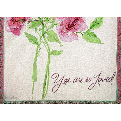 Jeté manuel en coton 50 x 60 po You Are So Love