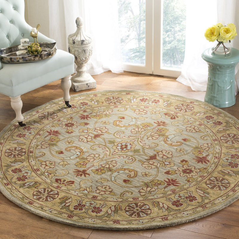 Tosca Hand Tufted Wool Oriental Rug, Round 3'6"