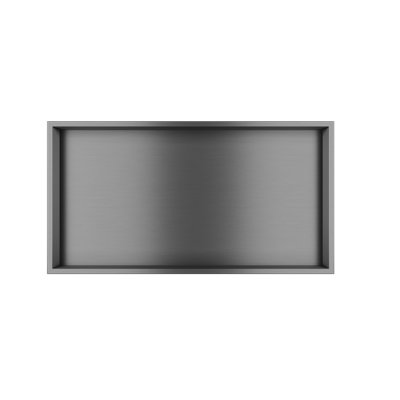 Niche de douche simple en acier inoxydable l 25 po x H 13 po avec pente de drainage, aucun carreau requis, rangement mural encastré, argent