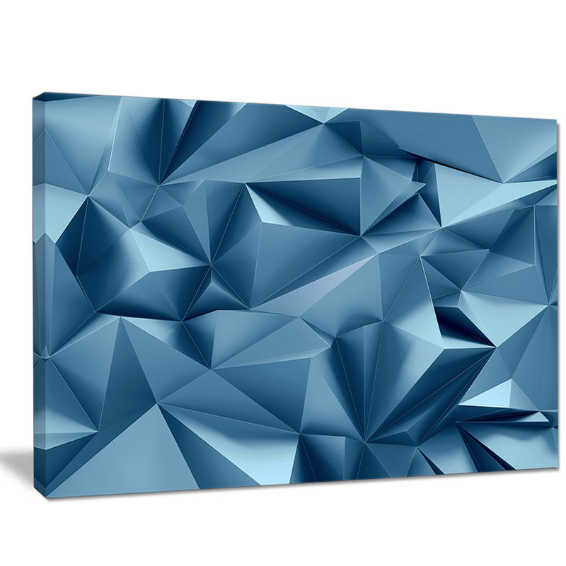Abstrait géométrique 3D - impression sur toile tendue, H 20 po x l 20 po x P 1 po
