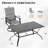 7-Piece Outdoor Swivel Patio Dining Sets, 360° Rotation Metal Frame Patio Chairs with Thickened Teslin Fabric, Armrest Outdoor Dining Chairs for Deck, Backyard-1498844518