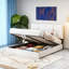 Grand lit plateforme tapissier-314310629