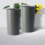 Grandes jardinières durables, conception moderne en polypropylène gris pour le jardin