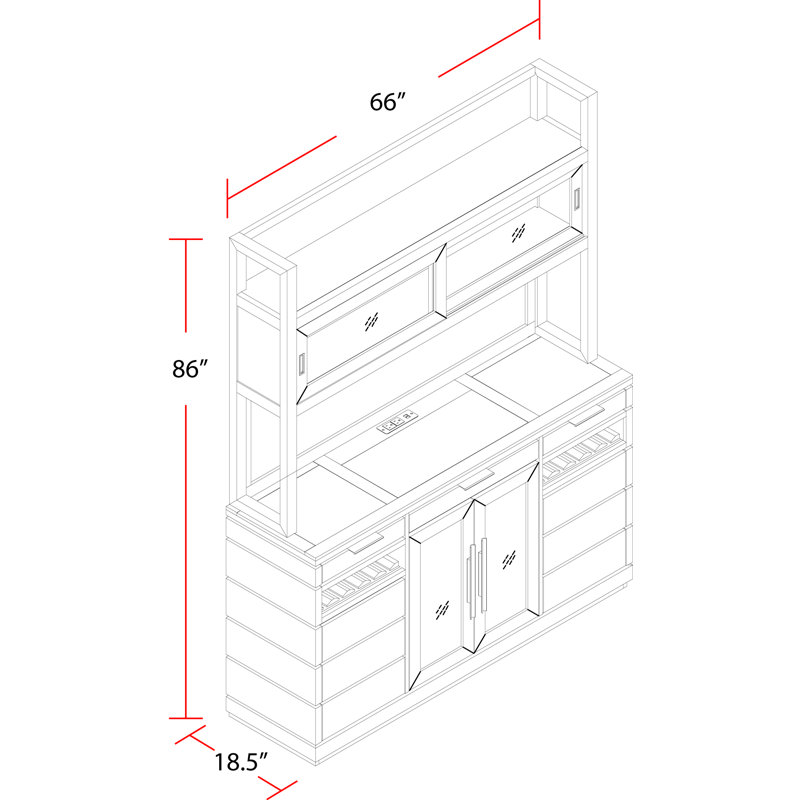 Artresha 86'' Kitchen Pantry