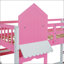 Lit superposé simple de style château avec glissoire, tiroirs et tablettes - pour chambres d'enfants et aires de jeux-725461187-725461190