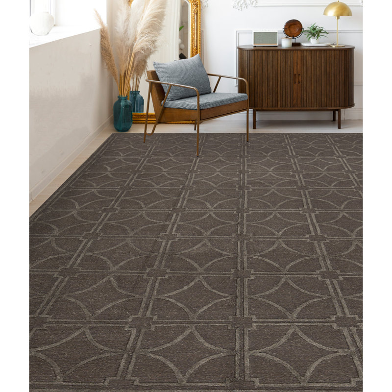 Himalayan Hand Woven Wool Geometric Area Rug