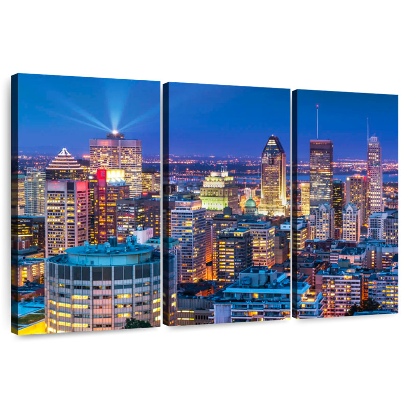 Rorry Montreal Night Skyline, 28" H x 45" W