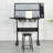 Hand Crank Adjustable Drafting Table With Tilt Function, Extended Desktop, And Two Metal Storage Drawers For Efficient Workspace Organization-203135508