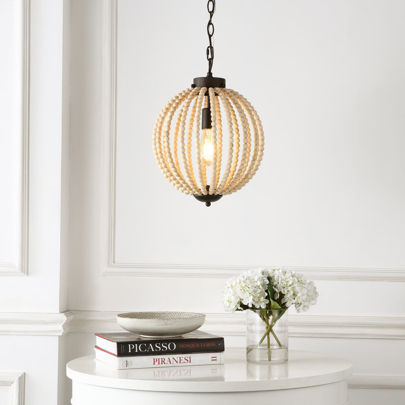 Luminaire suspendu en forme de globe à 1 lumière Aymie
