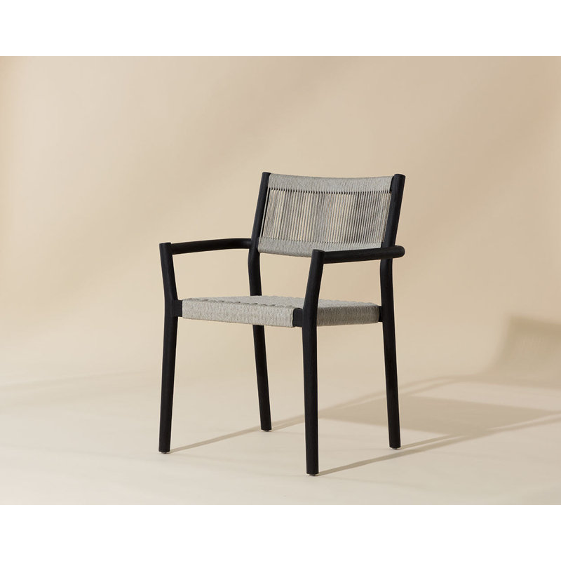 Outdoor Dining Armchair, Charcoal
