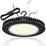200W High Bay LED Light Fixture UL Listed Dimmable UFO Shop Lighting 29000LM IP65 Waterproof For Warehouse Factory Commercial Spaces 100-277V