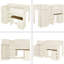 Lit mezzanine double avec tiroirs Angelynne Kids