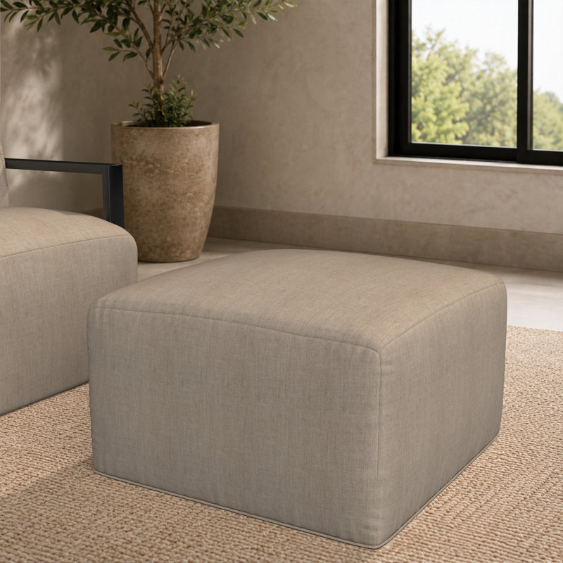 Repose-pieds de patio Praia Sunbrella®, Tissu cendre Sunbrella