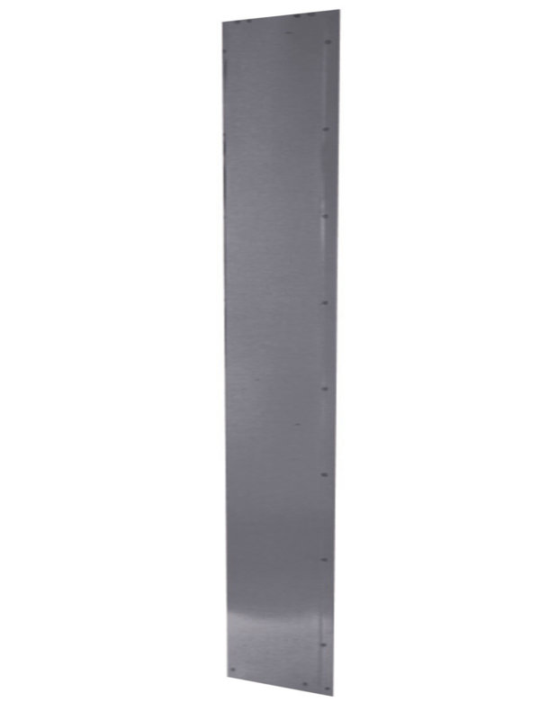 Panneau d'extrémité exposé universel de calibre 18, Gris foncé, P 15 po x H 60 po