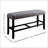 Espresso Finish Wooden Counter Height Bench With Padded Seat And Footrest For Comfortable Kitchen Dining