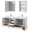 Ensemble de meuble-lavabo double autoportant 72 po avec plateau en quartz Deborah-98184985-98184986-98184989
