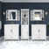 Edion Double Bathroom Vanity with Ceramic Top with Mirror