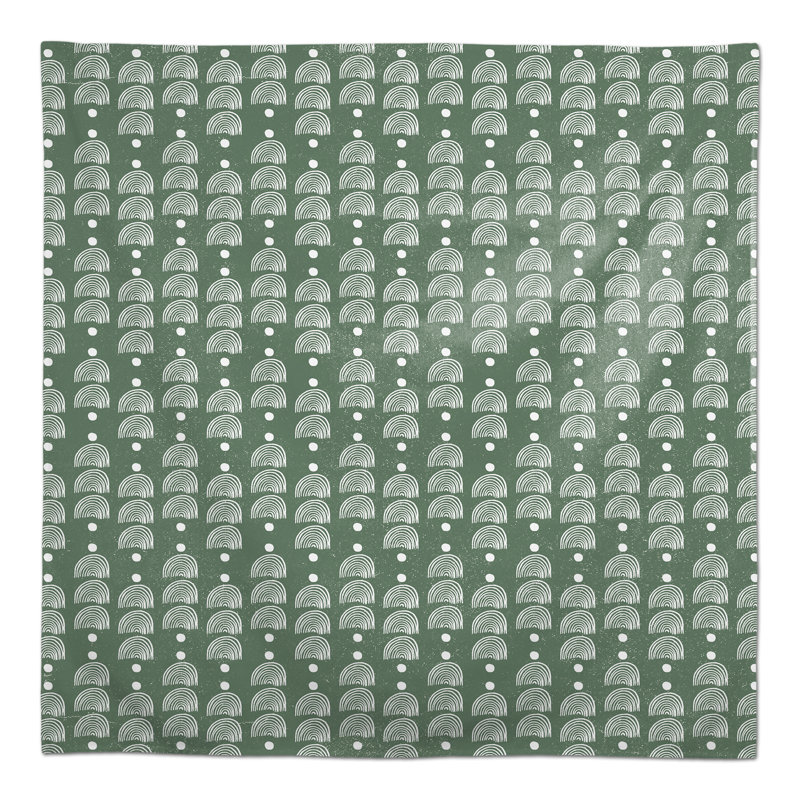 Rainbow Pattern Green 4 Tablecloth, Green