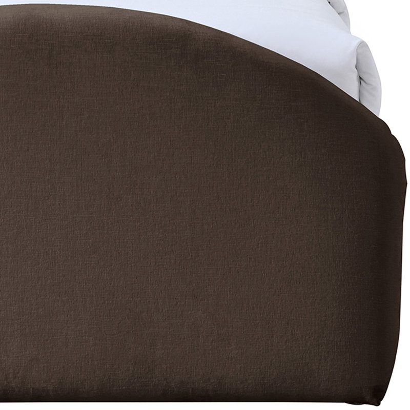 Lit tapissier Andaz, Tissu chenille brun