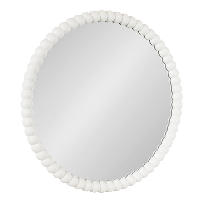 Round Beaded Bathroom Mirror