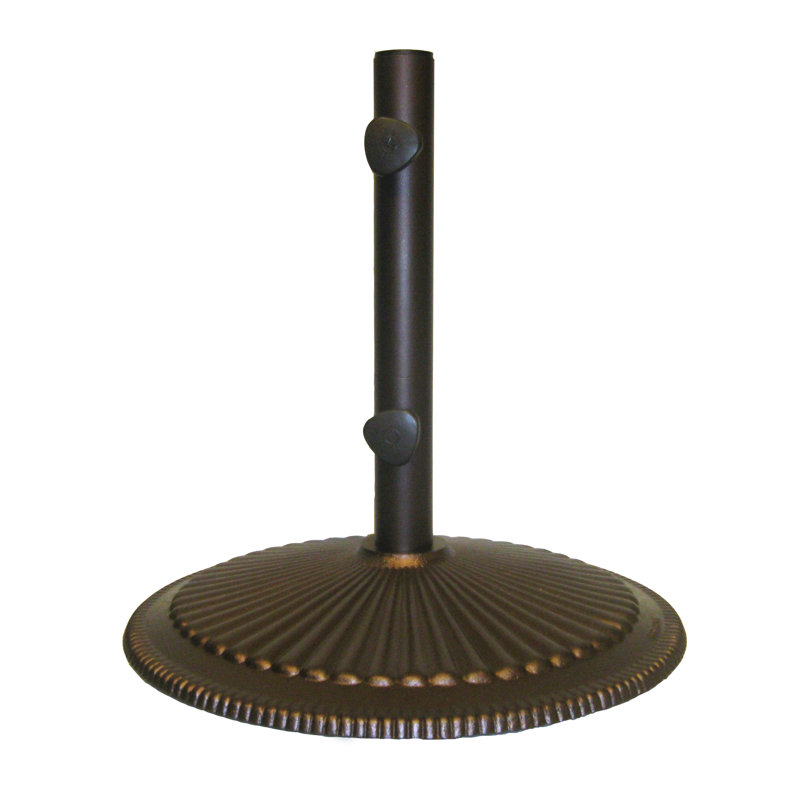 Bronze 50-lb Cast Iron Umbrella Base with Adjustable Stem