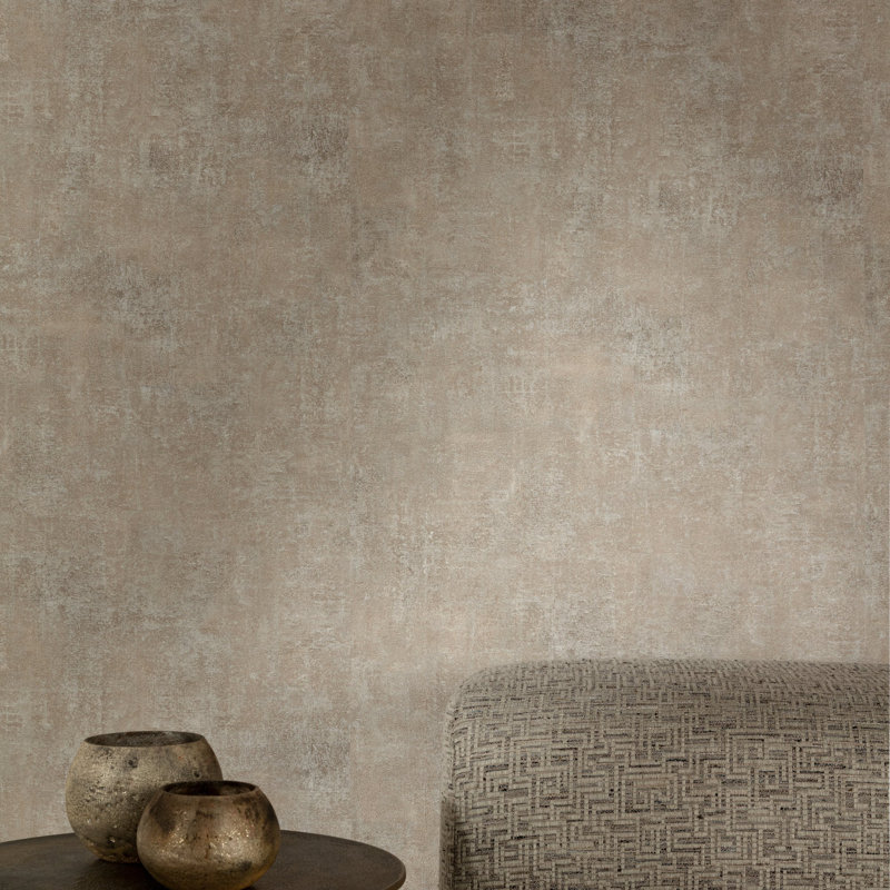 Structured Walls Collection Authentic Plaster Wallpaper Roll, Brown