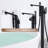 Single Handle Floor Mounted Freestanding Tub Filler with Diverter-108935800