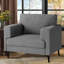 Fauteuil club en lin Blannie-1862683006