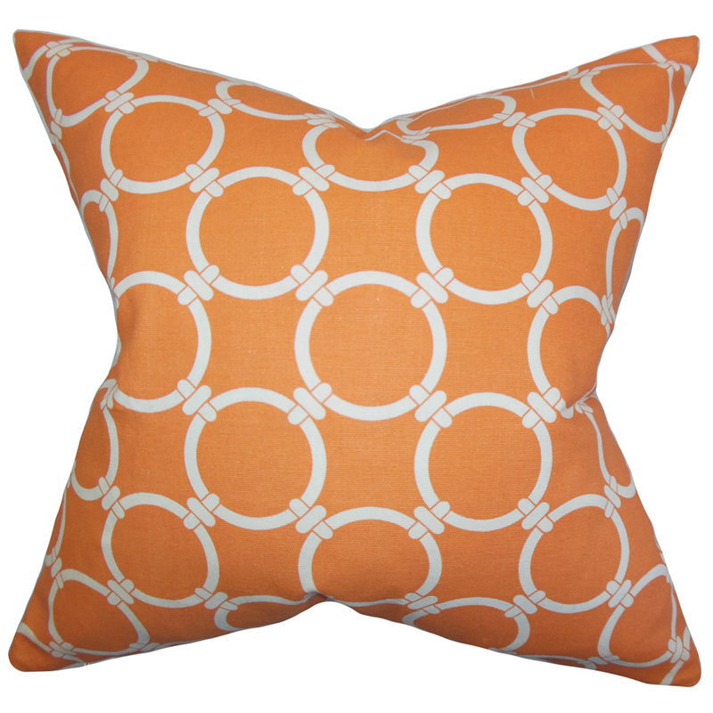 Housse et insert de coussin décoratif Bechet, 24 po x 24 po, Frêne, Duvet / plumes