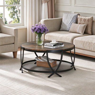 Aumiller Cross Legs Coffee Table with Storage