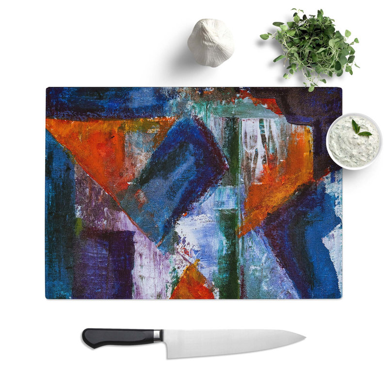 Tempered Glass Art Painting Vol.133 Chopping Board, 28.5 cm W x 20 cm L