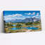 Ensemble de 1 tableau sur toile représentant un lac de montagne-129069743-129069744