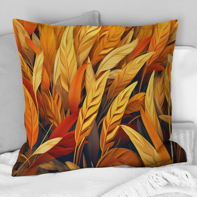 Coussin Golden Harvest Cord Field III - imprimé floral