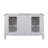Aafreen 58'' Double Bathroom Vanity with Marble Top