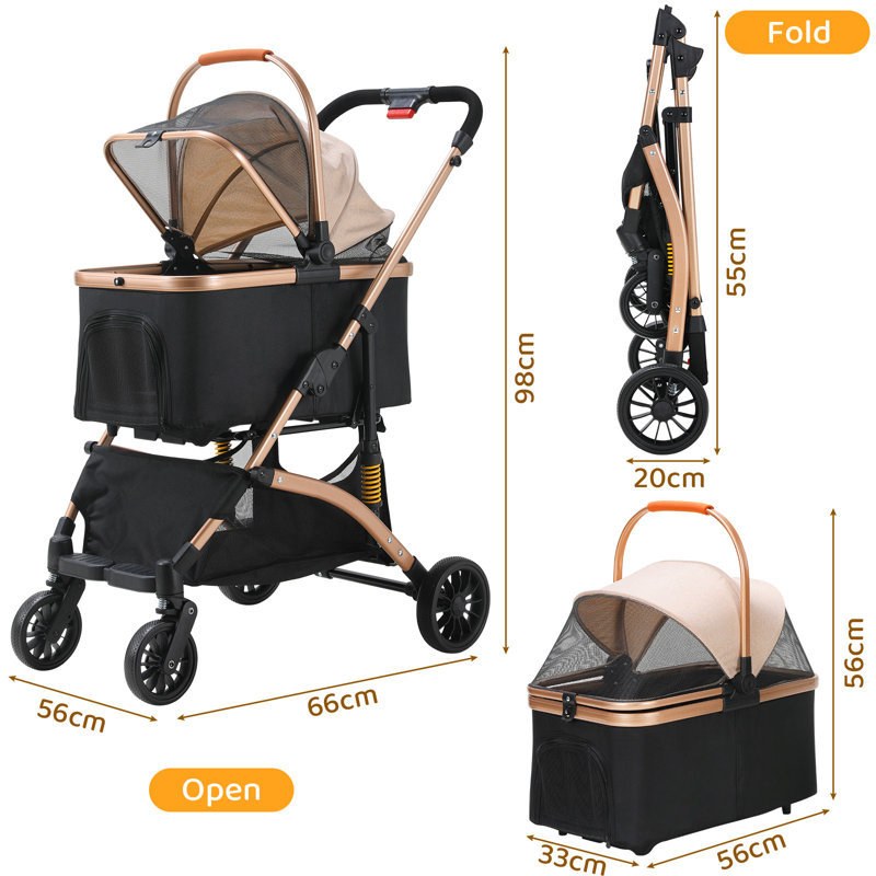 Cendejas Foldable Pet Stroller