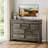 47" Wide Farmhouse 9-Drawer Dresser, Rustic Oak Wood Storage Chest