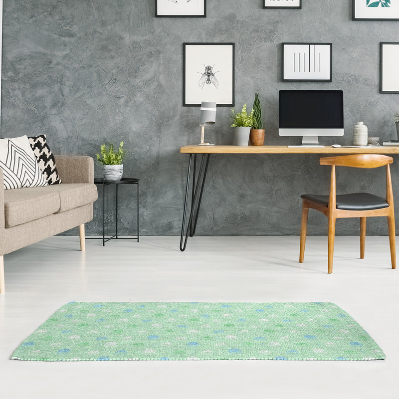 Tapis à rayures petits gâteaux green area, Rectangle 4 pi x 6 pi