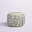Round Wool Blend Kilim Pouf Ottoman with Geometric Design-767897439