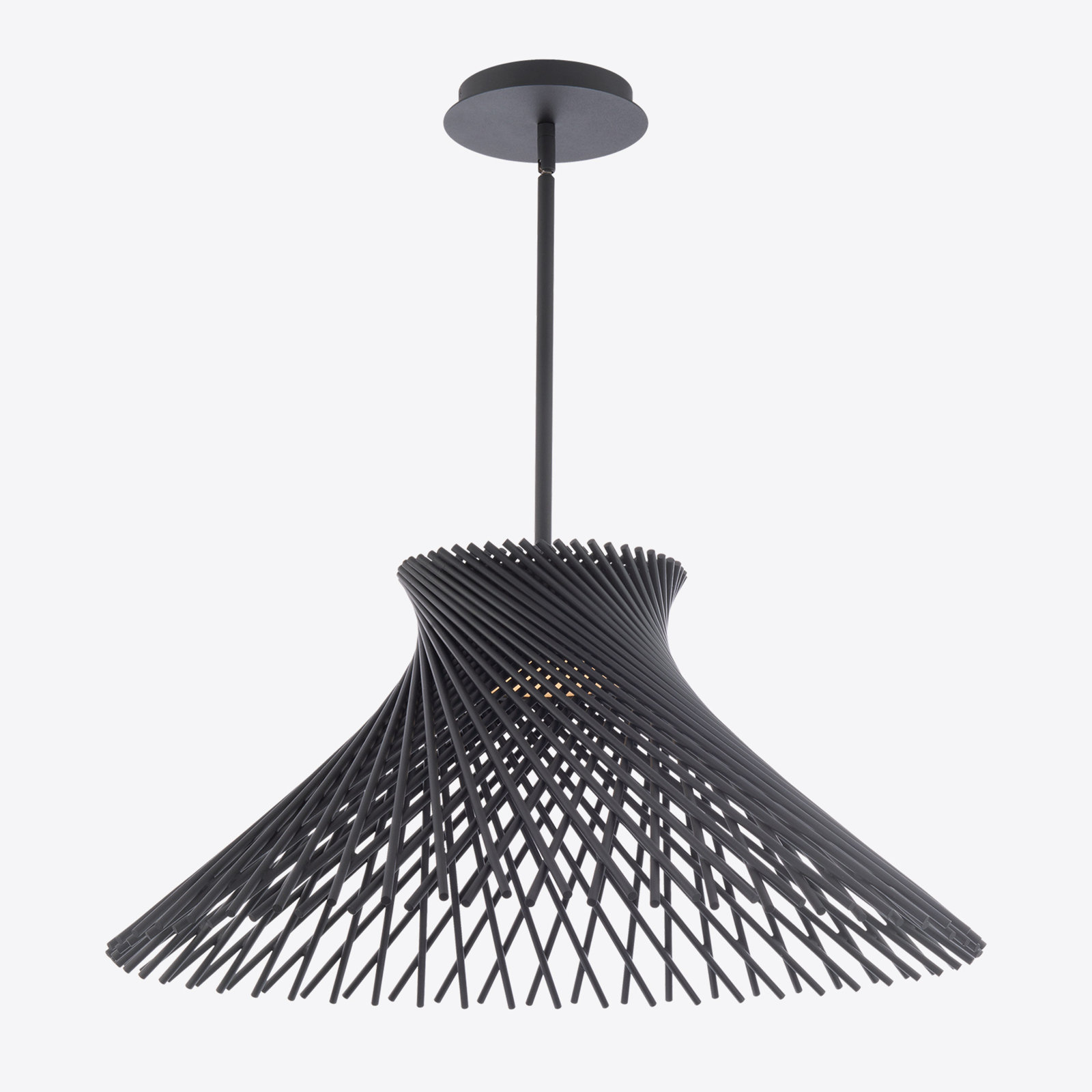 Zenya Single Light Dimmable LED Pendant, Black