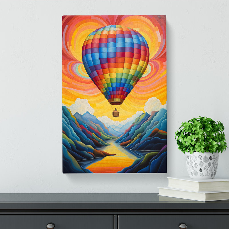 Hot Air Balloon Abstract No.3 - Print, 50cm H x 35cm W x 3cm D