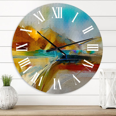 Horloge murale moderne impressionniste