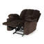 Fauteuil inclinable manuel luxueux avec tissu doux pour la peau et deux porte-gobelets-533448908