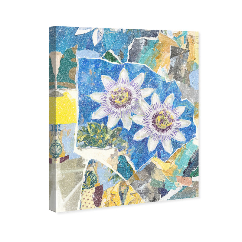 Blue Spring Floral & Botanical Canvas Print by Oliver Gal, Black Frame, 16 x 20, 16"H x 20"W, Gallery Wrapped