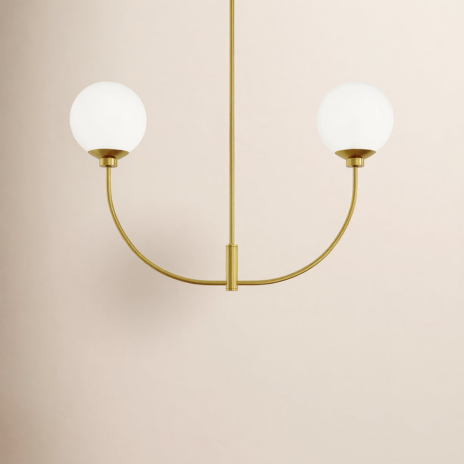 Kyle 2 - Light Metal Chandelier, 19" H x 30" W x 7" D, Satin Gold