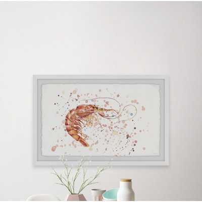 «Prawn Splash», reproduction encadrée