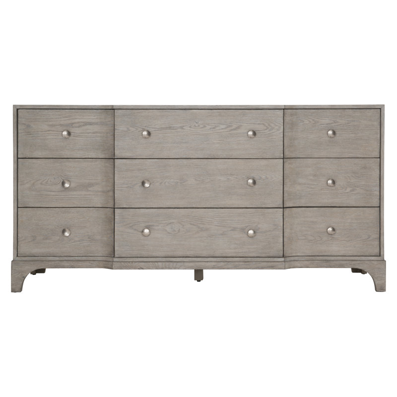 Gray Coastal 9-Drawer Soft Close Dresser