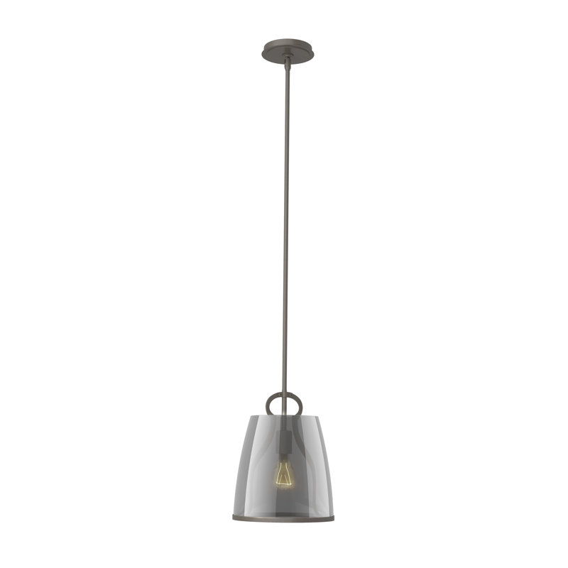 Caliper 1 - Light Single Dome Pendant, Dark Smoke, Plated Smoke