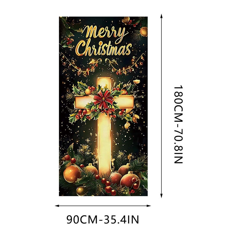 Couvercle de porte de Noël kbndieu, A